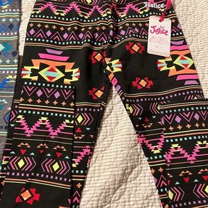 6 pairs girls  12/14 justice leggings (new with tags)